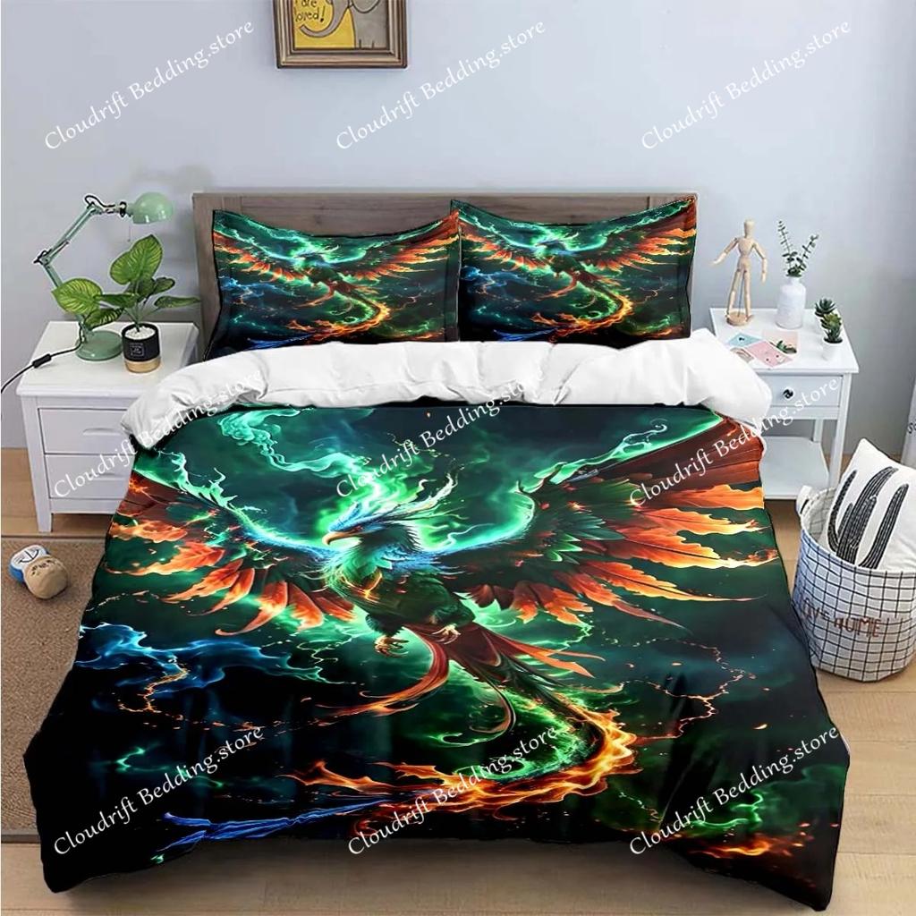 Fashion Popular Mythical Beast Phoenix Print Bedding Sets Bed Supplies Set Duvet Cover Bed Comforter Set Bedding Set Luxury Gift