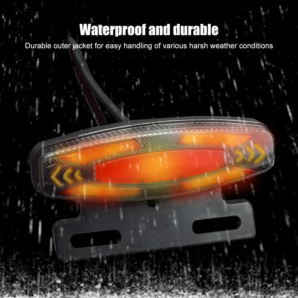 Electric Bicycle Led Tail Light Multi-functional High Brightness Safety Warning Rear Lamp Mountain Bike Steering Light