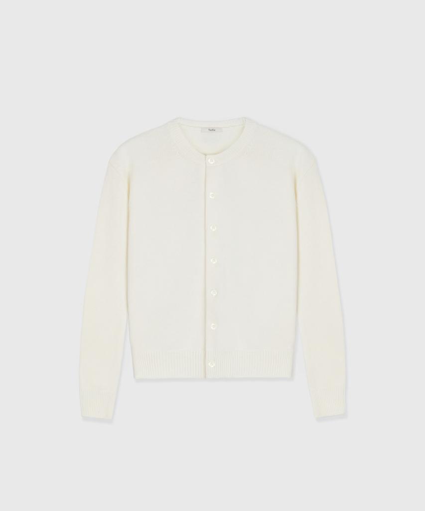 Taille Cassel Fine Merino Cardigan Snow White