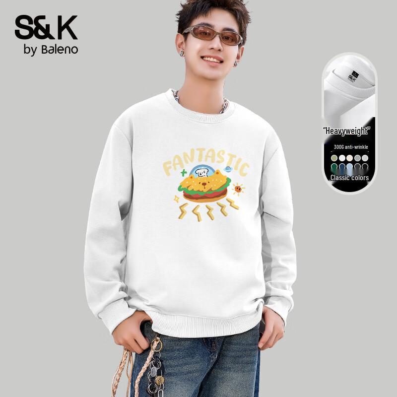 

Baleno S&K Series JPB Hamburger Dog Print Loose Pullover Sweatshirt 3XL