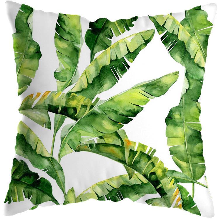 Soft Pillow Cushion Covers 45x45 Cm Decorative Pillows Throw Green Patterns Pillowcase for Sofa Home