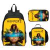 Hoppers Biber Metamorphose Druck 3-teiliges Set Schulrucksack Brottasche Federmäppchen Cartoon Schüler Set