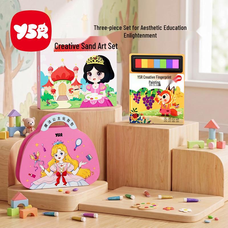 Princess Makeup Bag & Sticker Set - Cute DIY Dress-up Toy for Kids