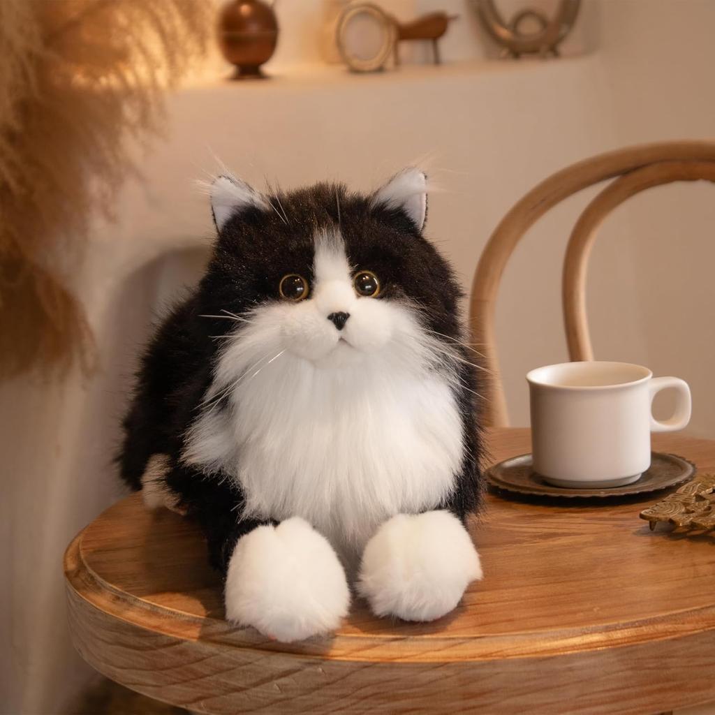 Peluche de Gato Realista y Vivo Chongker Hecho a Mano Suave Lindo y Relajante Perfecto como Regalo de Cumpleaños o Aniversario para Gatos y Juguete para Personas Mayores,