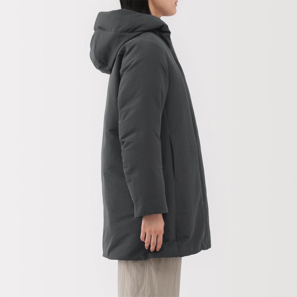 MUJI Down Medium Size M Women's Water-Repellent Mid-Length Coat, BD10UA5A, Gray,