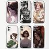 Hange Zoe Anime Attack On Titan Phone Case For IPhone 17 Air 16 15 14 13 Pro Max 11 12 Black Silicone Cover