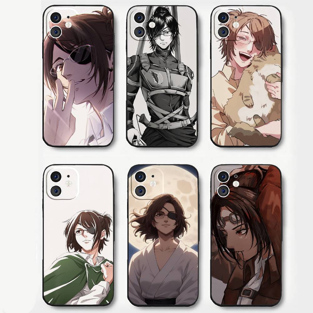Hange Zoe Anime Attack On Titan Phone Case For IPhone 17 Air 16 15 14 13 Pro Max 11 12 Black Silicone Cover