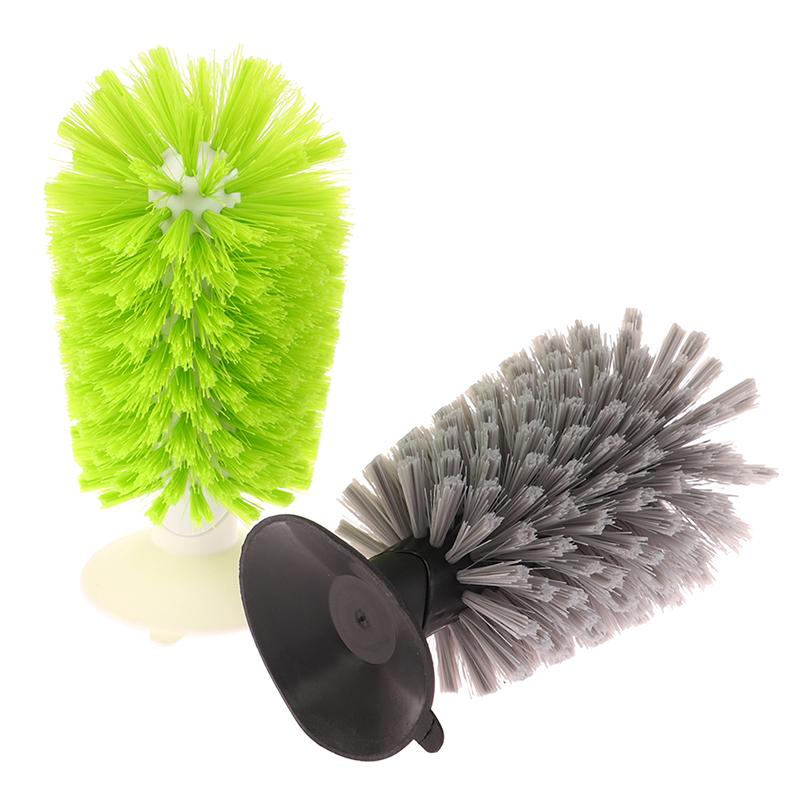 Sink Water Bottle Cleaning Brush Glass Cups Goblet Mugs Cleaner Strong Suction Lazy Use Clean Brush For Cup Glass Bar Home Tools