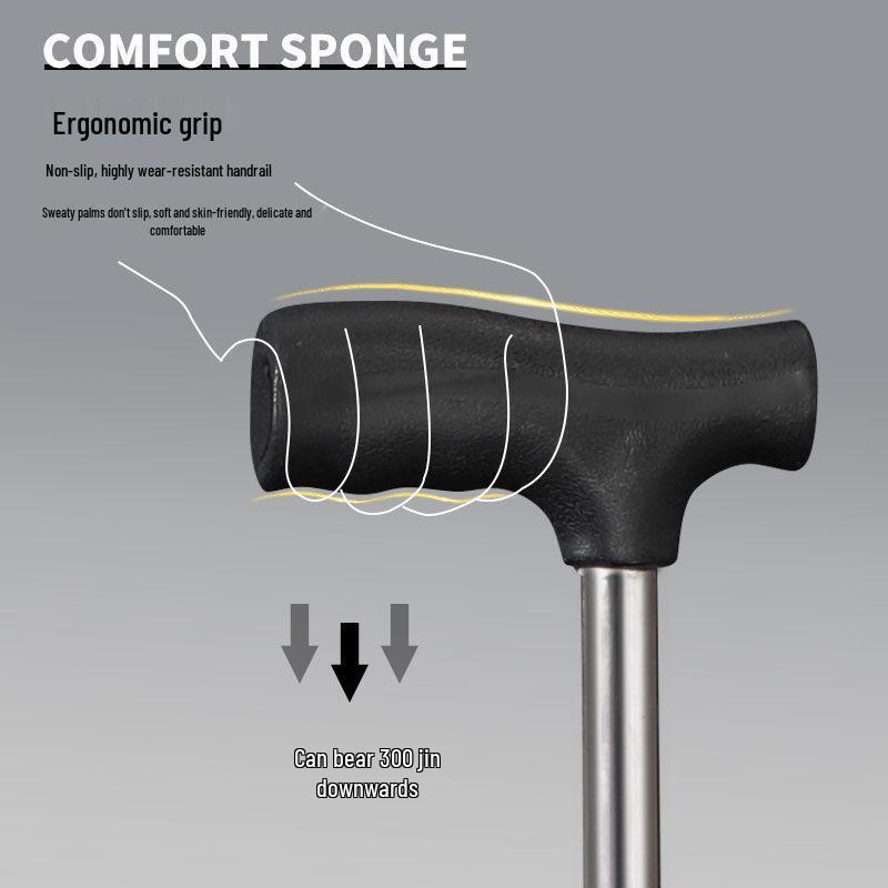 Anti-Fall Foldable Portable Cane Stool: Lightweight Retractable Tripod Seat and Trekking Pole