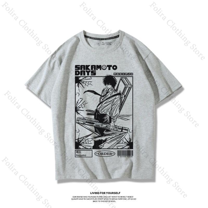 SAKAMOTO DAYS Anime Print Tshirt Unisexs Clothes Summer Tops Short Sleeve Tee Cotton T Shirts for Unisex Women Daily Clothing