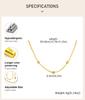 18k Gold Plated Choker Necklace for Women, Gold Plated Stainless Steel, Bowknot Heat Butterfly Collar Bone Chain Necklace