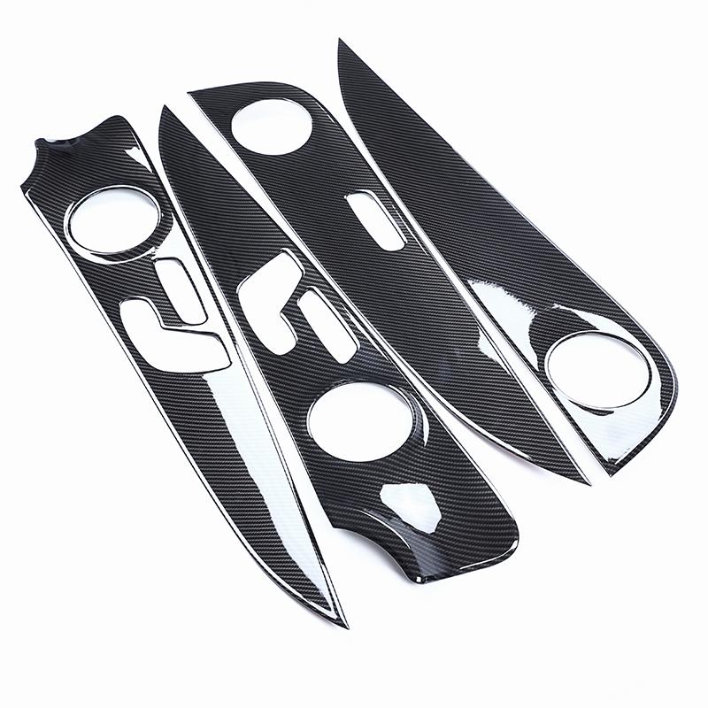 For Mercedes Benz E Class W213 E200 E300 2016-2026 ABS Carbon Fiber Interior Door Panel Cover Protective Trims Car Accessories