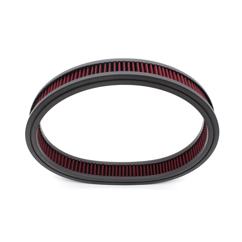 High Flow Round Air Cleaner Filter Washable and Reusable Replacement for Chevy Ford Mopar SBC BBC 14inch* 2inch Blue/Black/Red