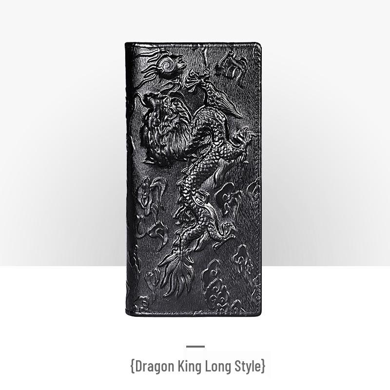 Carteira Masculina Retro em Couro Embossado – Padrão Crocodilo Longo com Vários Compartimentos para Cartões e Porta-Moedas.