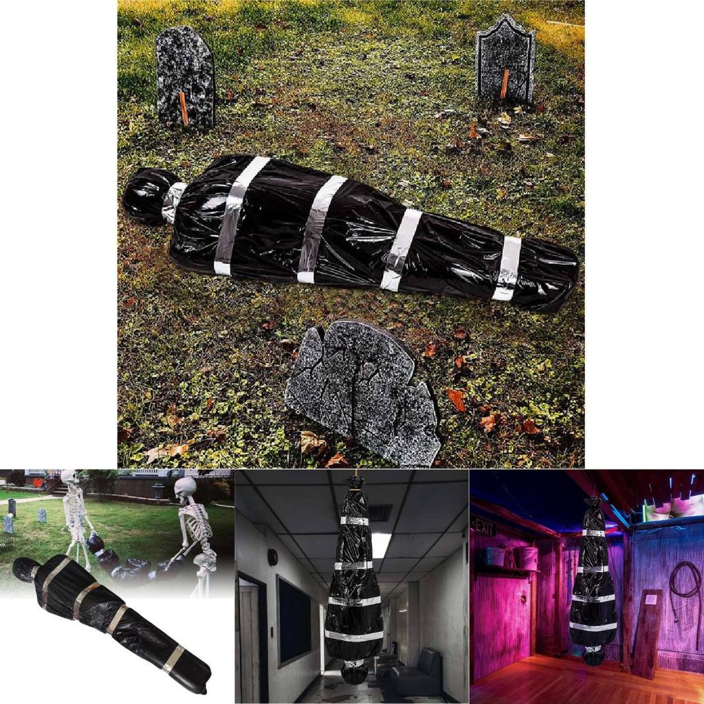 Realistic Halloween Fake Corpse Prop Plastic Material Modern Style 150cm Red