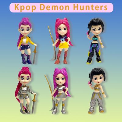 Caja Coleccionable Anime Cazador de Demonios KPop Muñeco Juguete de Vinilo Rumi Mira Zoi Personaje Set de Máscaras de Vinilo Juguete Adorno en Caja Transparente Regalo de Cumpleaños
