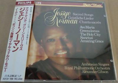 CD JESSYE NORMAN, THE AMBROSIAN SINGER - Sacred Songs 32CD188 Philips Japan ObiClassical Used