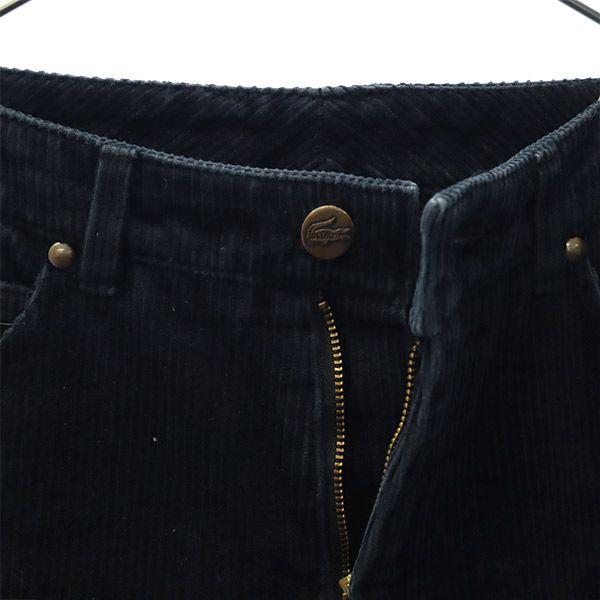 Lacoste Logo Patch Corduroy Pants 38 Navy Women Used
