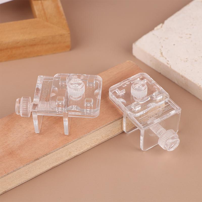 2 Stück Aquarium Schottverschraubung Anti-Sprungnetz Klemme Acryl Transparent Fixierklemme Aquarium Abdeckungsklemmen Aquarienzubehör