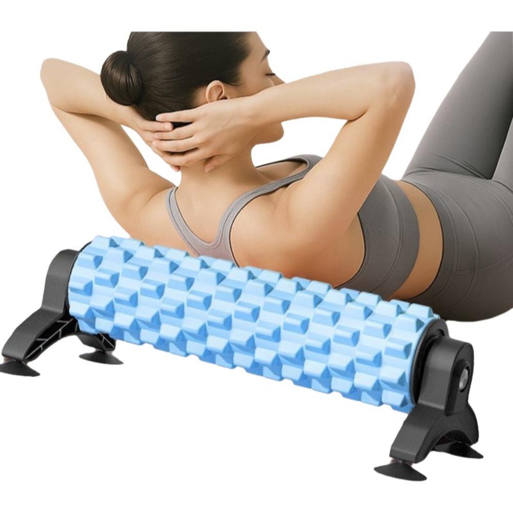 Large Load Bearing Suction Cup Foam Roller Stable EVA Yoga Column Muscle Massage Stick Home Gym Blue Style A