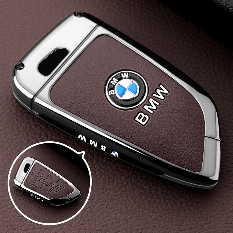 BAGG9 Car Sticker For BMW 1 3 5 7 Series X1 X3 X4 X5 F10 F15 F16 F20 F30 F18 F25 M3 M4 E34 Key Case Cover Alloy Shell Holder Keychain