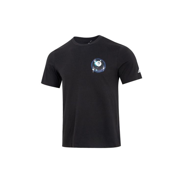 

Adidas Tmac Tee 8 Круглый вырез короткий рукав футболка мужские топы черный HS8523 S
