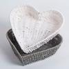 2Pcs Multipurpose Fruit Rattan Basket Heart Shaped Vegetable Storage Basket  Home Kitchen
