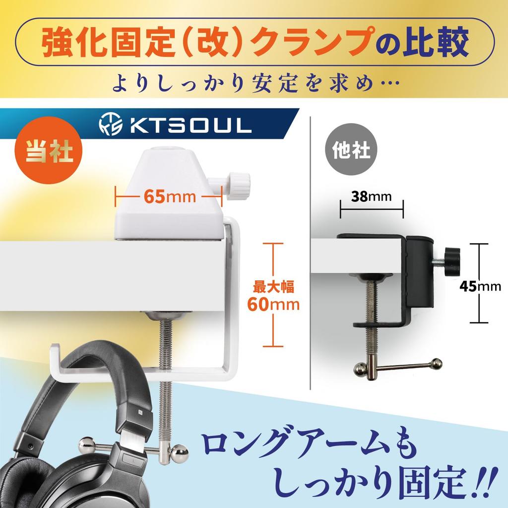[Late 2025 Model G-2-2] Microphone Arm, Long Arm, Long Microphone Stand, Reinforced Fixed Clamp, Springless, Built-in Spring, Built-in Desktop