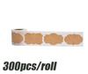 300 klistremerker/ruller/30x50 mm kraftpapir blanke dekorative klistremerker Gjør-det-selv bake-emballasjeetiketter