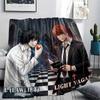 1PC Death Note Patterned Flannel Blanket Suitable For All Seasons For Home Decor Warmth And Comfort Gifts Holiday Present
