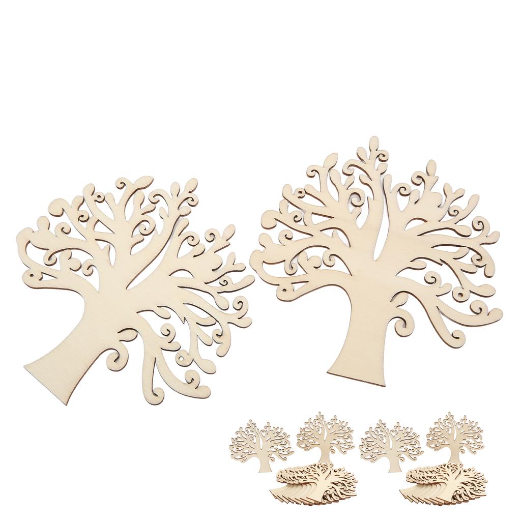 20Pcs Tree Shape Wood Chips Multi Purpose Smoother Surfaces Unique Appearance DIY Wood Chips for