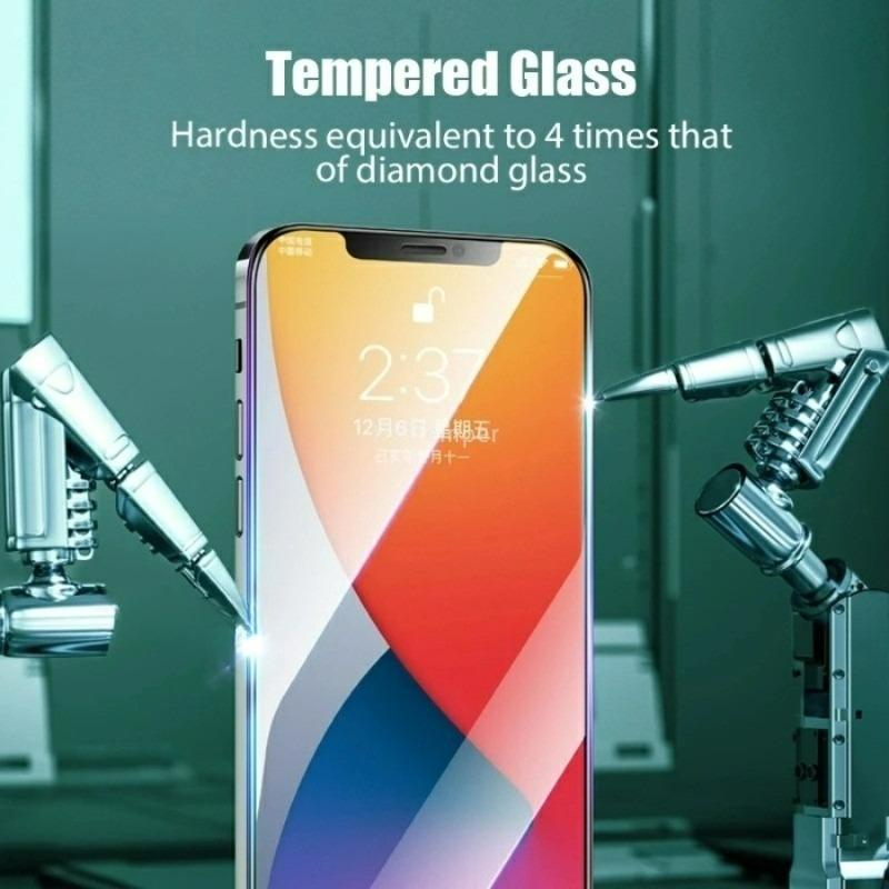 3Pcs Full Cover Tempered Glass For iPhone 14 15 16 17 Pro Max 13 12 11 XS Max XR Screen Protector Film