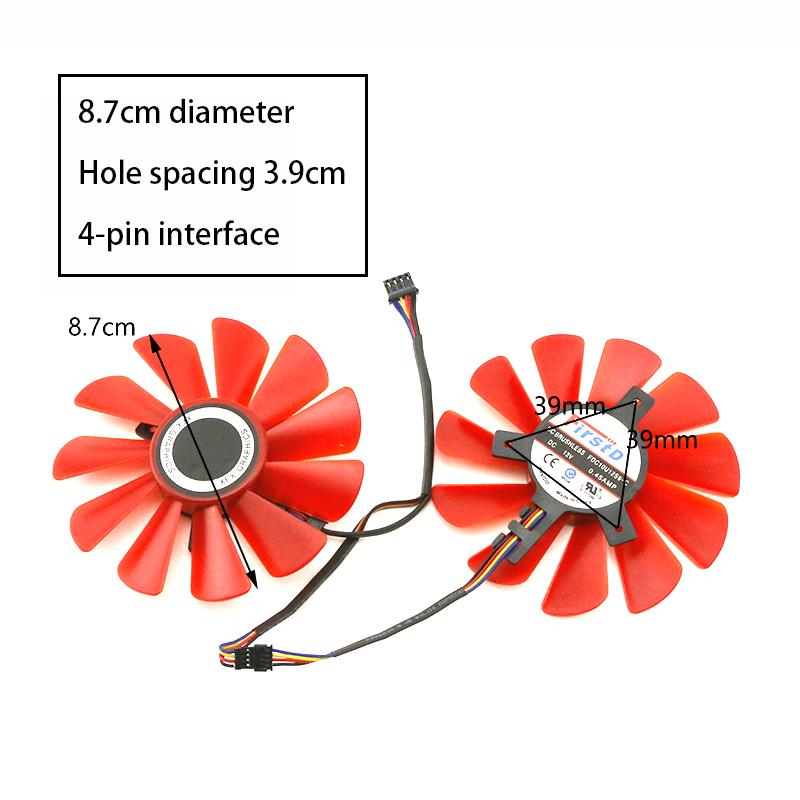 87Mm Diameter Rx-570-Rs Rx-580-Rs Fdc10U12S9-C For Rx570 Rx580 Video Graphics Cards Cooling As Replacement Fan
