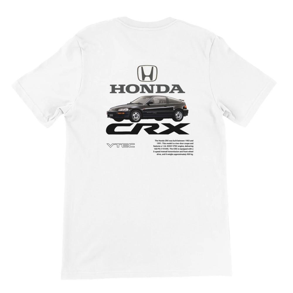 Honda Mens and Womens Tshirt Summer New Cotton Tee Honda CRX Shortsleeved Spring and Autumn Motorcycle Cycling Top S