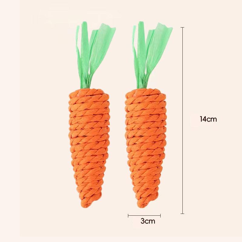 

Carrot Cat Toys Pet Toys Durable Paper Rope Woven Puppy Chew Toys designed for Cats Molar Washing Teeth Pet Supplies Cat Accessories