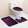 Weihnachts-Badezimmer-Bodenmatte Toilette Dreiteiliges Set