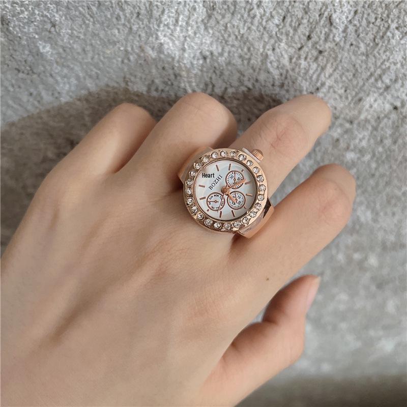 Korean Style Retro Hipster Watch Ring - Trendy Men's Hand Jewelry Accessory