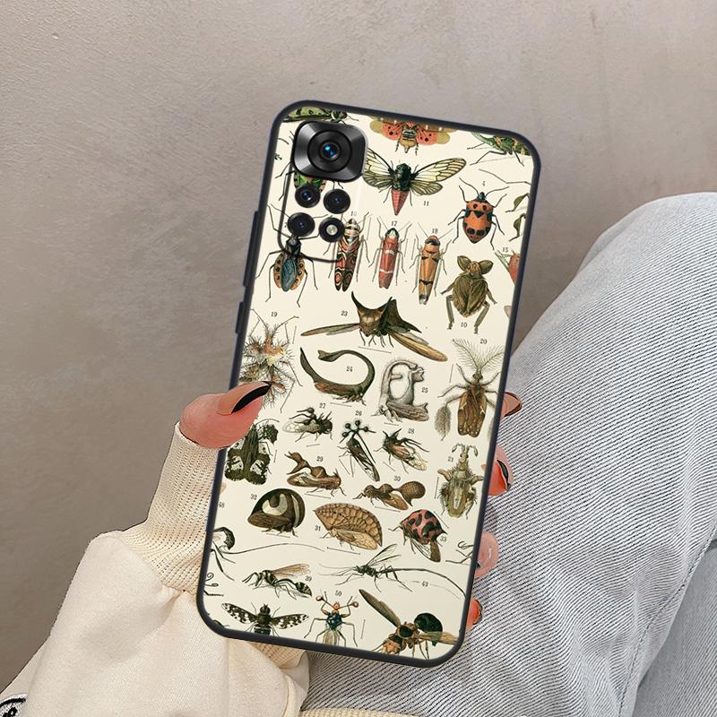 Moths Insects Botanical Butterflies For Xiaomi Redmi Note 13 10 12 11 14 15 Pro Plus Case Cover For Redmi 15 13C 12C 14C 10C 15C