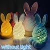 Cartoon 3D Printing Easter Rabbit Hollow Out Egg Candle Holder  Easter Decoration