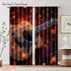 Elegant Set Of 2 Flat Printing Scene Curtains Wooden Guitar Bokeh Fabric Without Electricity Birthday Party Applies Polyester Curtain Made