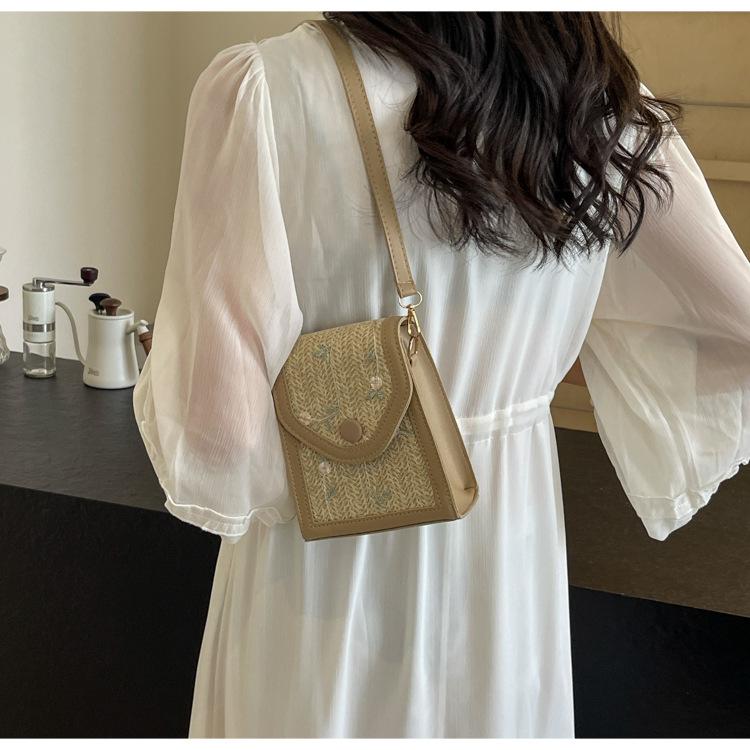 Mobile Phone Bag Women All Take Straw Bag All Take A Single Shoulder Crossbody Bag