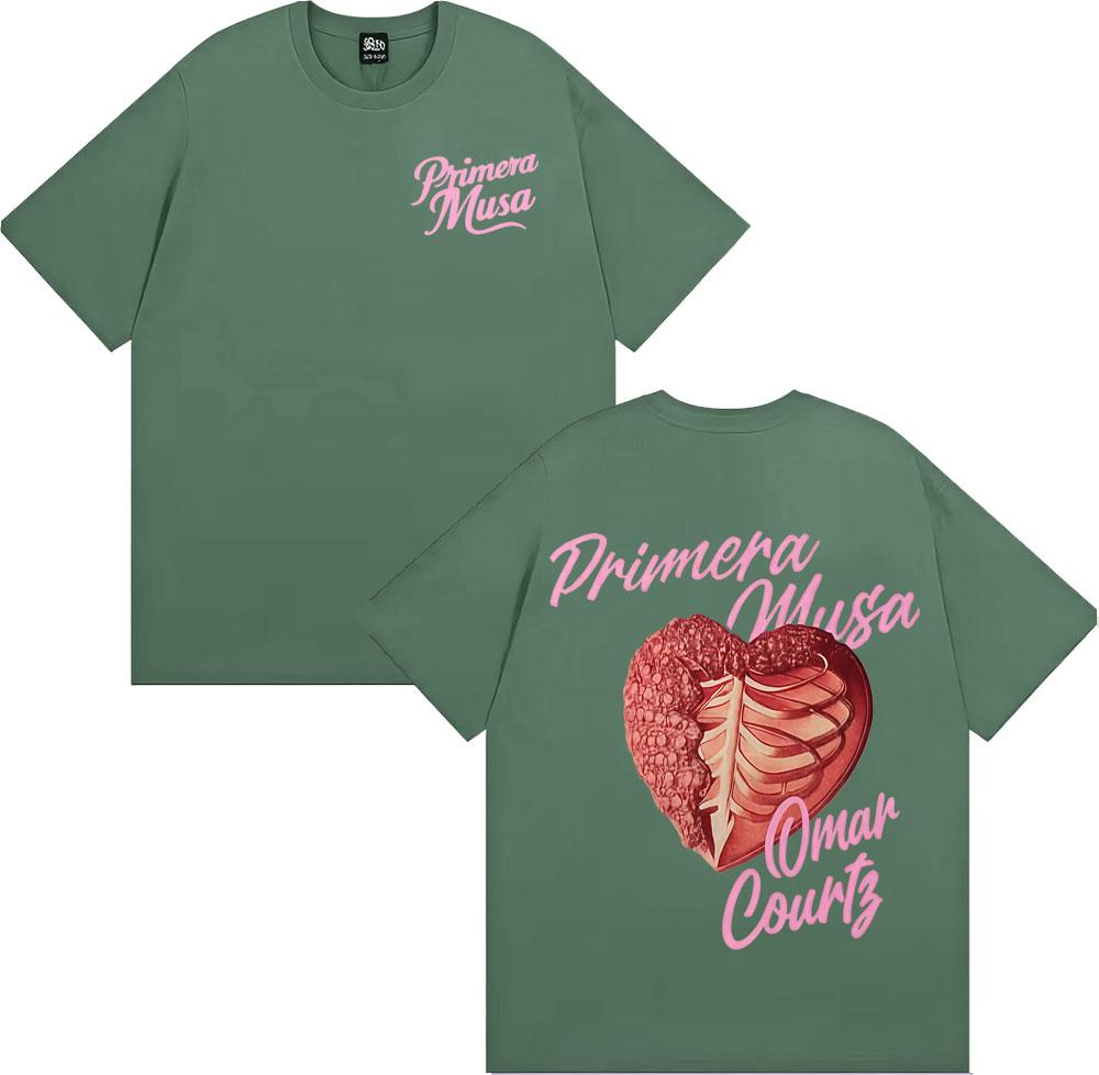 Rapper Omar Courtz Primera Musa 2025 Graphic Tshirts Mens Clothing Fashion Hip Hop T Shirt Cotton Comfort High Quality Tshirt