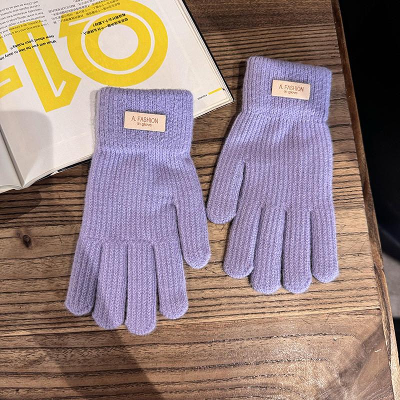 Winter Knit Touchscreen Gloves For Women With Thick Fleece Linings For Cold Weather