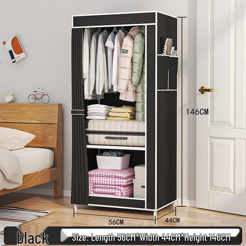 Easy-to-Assemble Bedroom Wardrobe Cabinet for Rental Room Storage