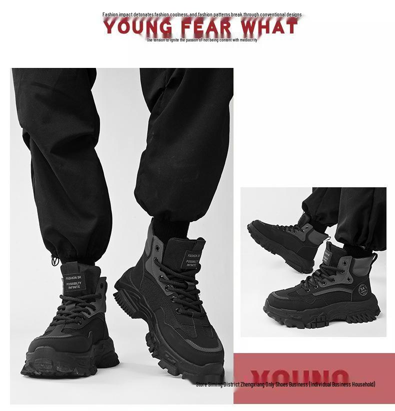 Chaussures de Randonnée Warrior Noires pour Homme 2025 - Antidérapantes, Extérieur, Sports d'Été et d'Automne, Chaussures de Papa