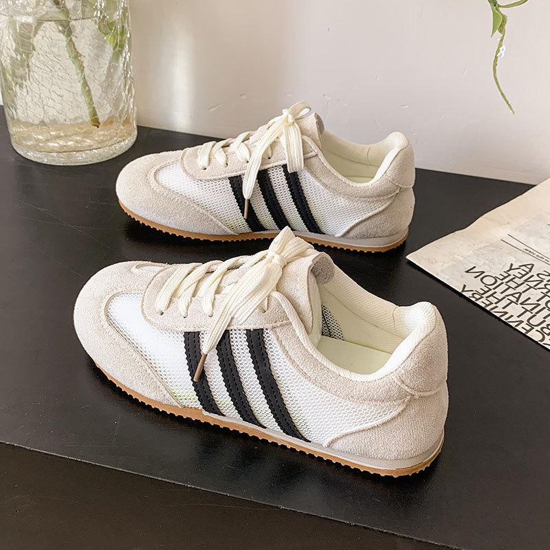 Thin German Training Shoes Women's Summer 2025 New Retro Lightweight Breathable Mesh Forrest Gump Shoes Soft-soled Sports Board Shoes