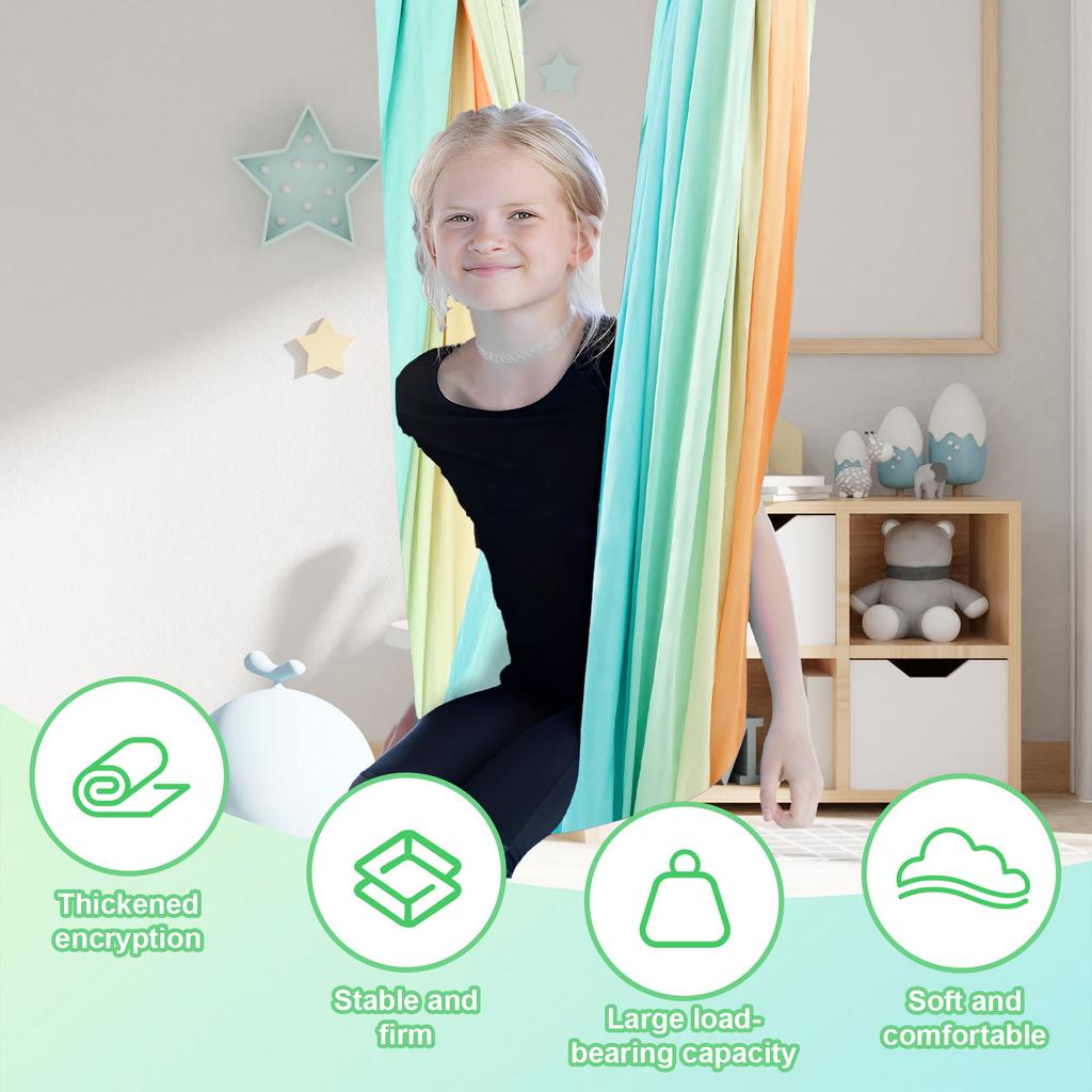 Sensory Swing Calming Compression Therapy Swing Hammock Indoor and Outdoor Therapy Cuddle Swing for Kids Easy to Install