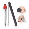 Nail Care Set: Cuticle Pusher, Nail File, Manicure Brush, Nail Buffer, Ingrown Toe Sticker, Pedicure Tools