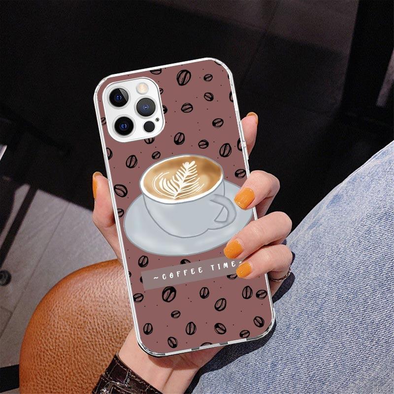 Coffee Wine Cup Phone Case For iPhone 17 Air 16 Pro Max 16E 15 + 14 Plus 11 12 13 Mini 7 8 SE Gift Print Cover Fundas 17 Air 16