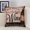 45x45cm Vintage Beer Printed Cushion Cover Bar Coffee Shop Wine Party Sofa Chair Decor Cotton Linen Pillow Case